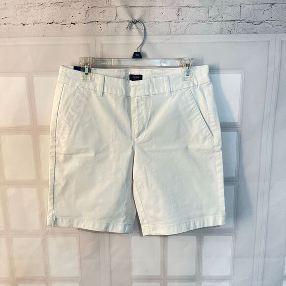 J crew NWT 9" Frankie bermuda chino short in white size 6 - Picture 3 of 10